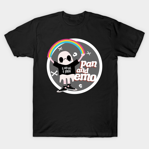 Pan and Emo Badge T-Shirt by rachelaranha